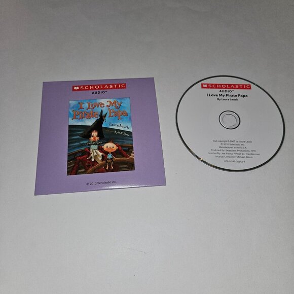 I Love My Pirate Papa Paperback Book CD Set Laura Leuck Scholastic - Picture 6 of 6